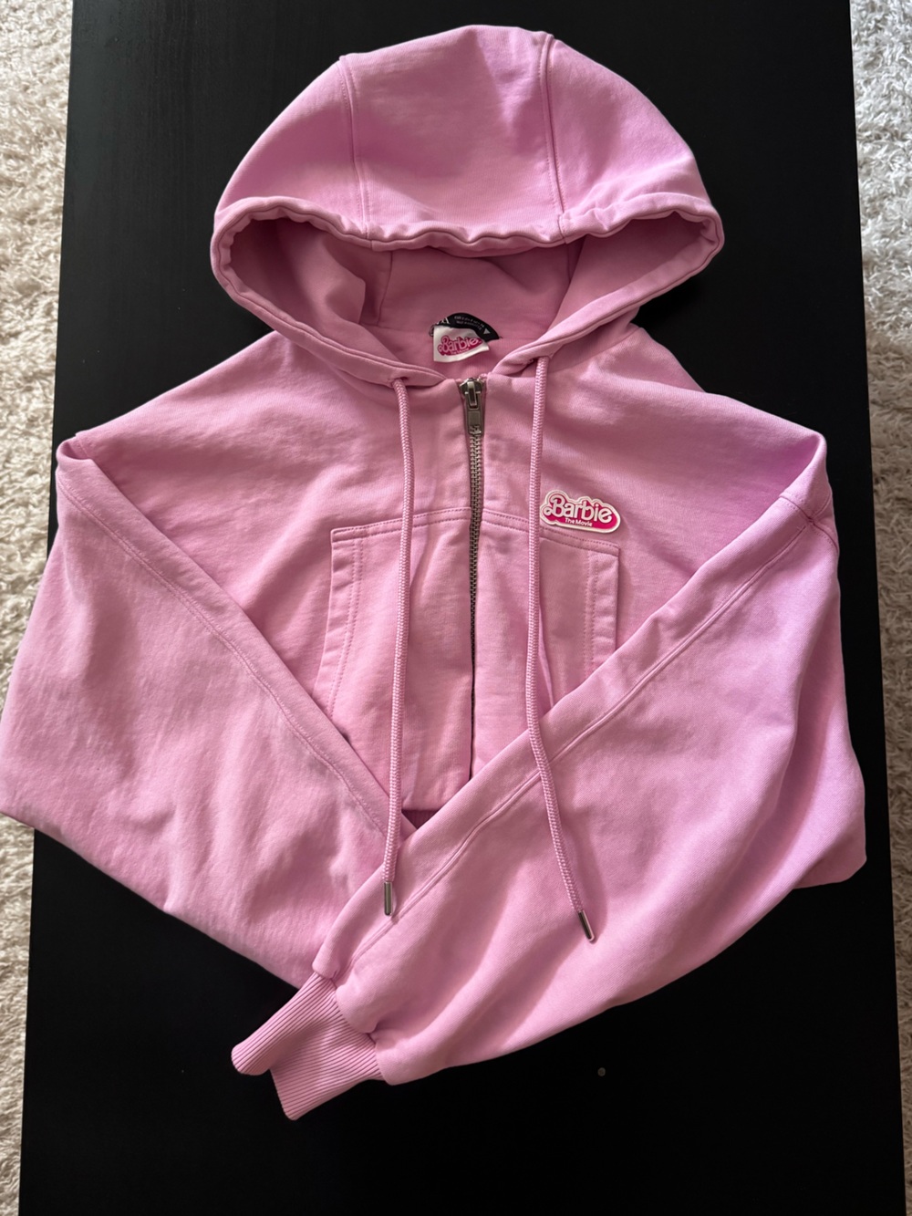 Zara x Barbie The Movie Limited Edition Pink Zip Hoodie | Size S | Sold Out